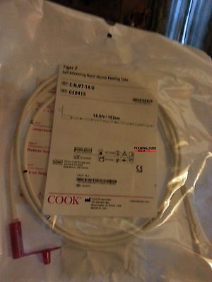 COOK TIGER 2 Self Advancing Nasal Jejunal FEEDING TUBE REF C NJECT 14 