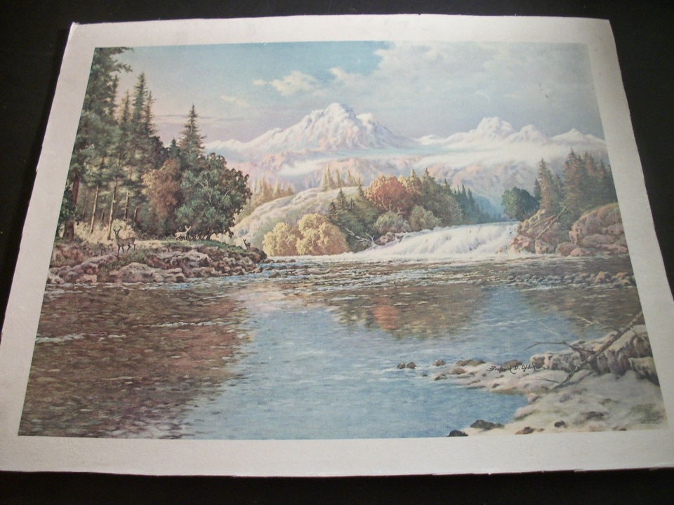 Number GP 6338 Color Signed Lithograph FREDERICK D OGDEN Mountain 