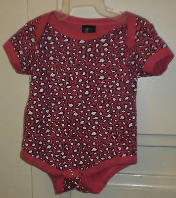 Pink Leopard Print Onesie Sourpuss Clothing Size 6 to 12 Month (baby 