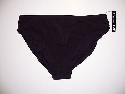 NWT Jantzen 12 14 L black classic bikini swim bottom new $42