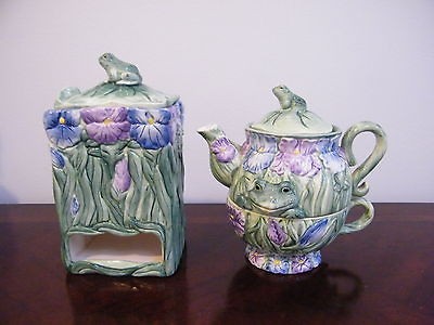 Jeanette Adams Silvestri Frog Teapot & Canister Set