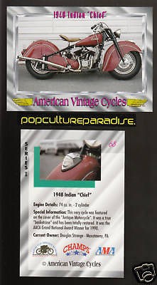 1948 INDIAN CHIEF 74 ci BIKE Vintage Motorcycle CARD