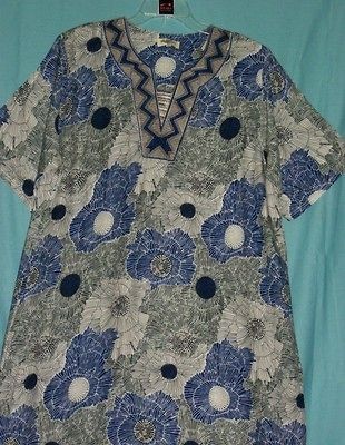   Kaftan Jalabiya 2X Blue Linen 1125 Kurti Tunic Dupatta Salwar Saree