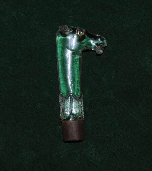 Rare Antique Mughal Horse Rock Crystal dagger hilt Kard Indo persian