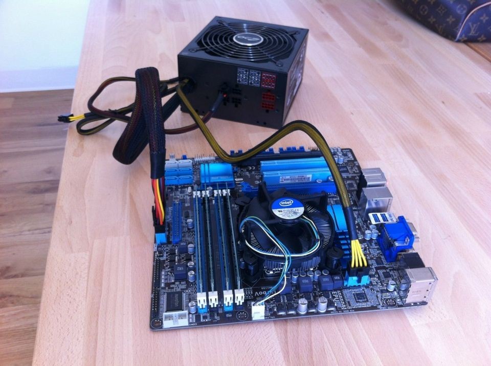   Motherboard w 16 GB ram intel i5 2500s processor and OCZ power supply