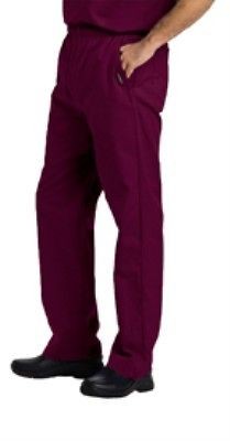 NEW Landau 8550 Mens Drawstring Elastic Waist RWP Wine Scrub Pants XS 