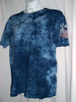 HYBRID CUSTOM U.S.A. AMERICAN FLAG PLUS SZ XL 1X T~SHIRT TATTOO SLEEVE 