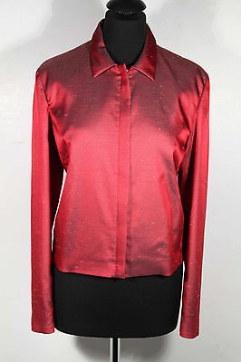 JOHN RICHMOND Italian Red Shantung Look WOMEN JACKET Blazer