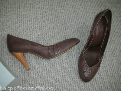 £155 ALL SAINTS ALLSAINTS Mella Pumps Heels ~ Tobacco ~ Sz 40 / 7