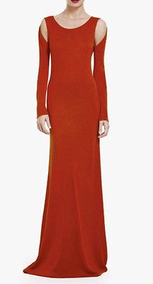 258 BCBG BT POPPY NOEMA CUT OUT SILK MAXI KNIT DRESS NWT XXS