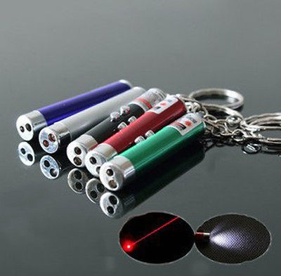 in 1 Green Laser Pointer / LED Torch / Money Checker Toy Small NEW