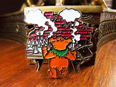 Grateful Dead Bear Owsley Stanley LSD Chemistry Lapel Pin