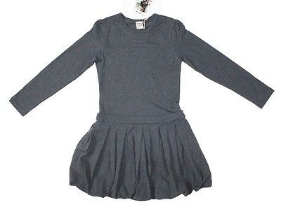 Jottum ~ Swientje Charcoal Gray Long Sleeve Pleated Bubble Dress ~ Sz 