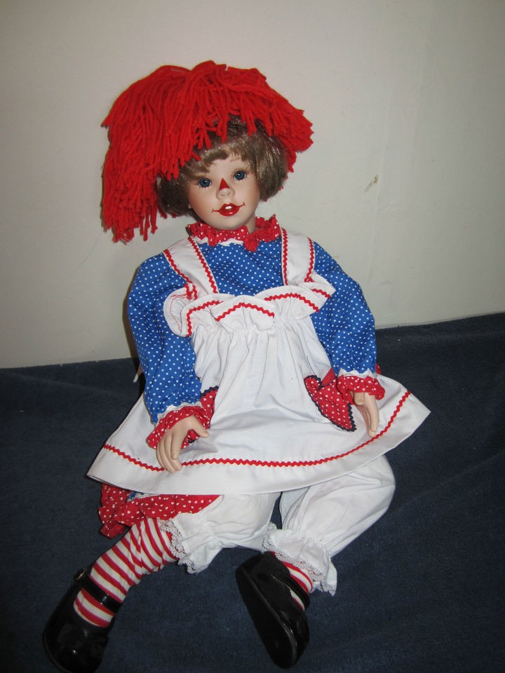 raggedy ann kelly rubert porcelain doll 20 