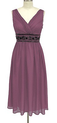 EN717 LAVENDER Lt PURPLE V NECK BEADED COCKTAIL WEDDING PARTY PROM 