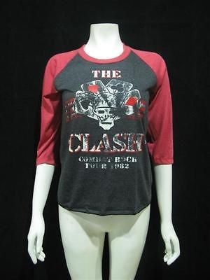 THE CLASH Combat Rock Tour 1982 Vintage Women T Shirt M