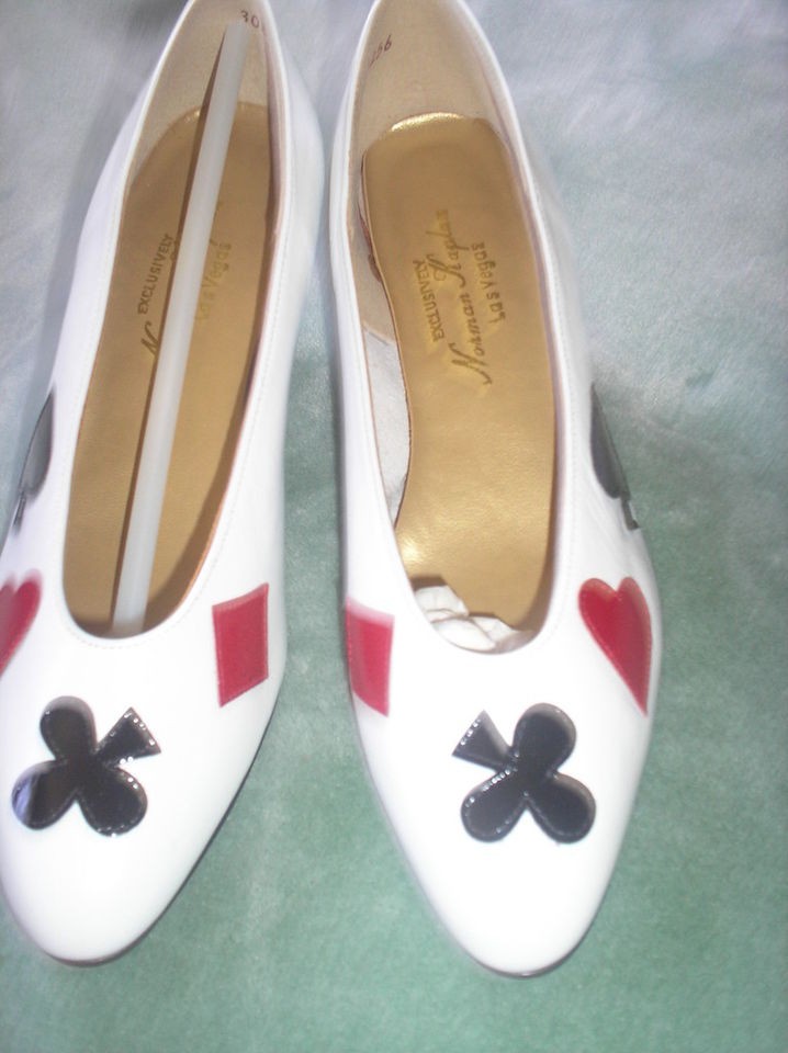 norman kaplan white wild card leather shoe size 6 1 2