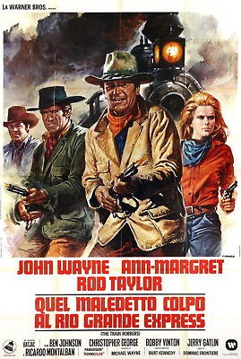 JOHN WAYNE POSTER  THE TRAIN ROBBERS  ITALY  CASARO  UNIK AT  