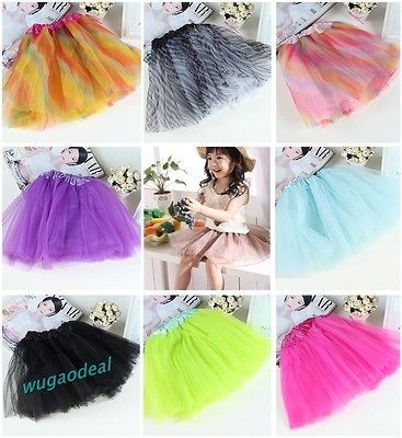 Pc 23 Style Colors Zebra Rainbow Leopard BALLET TUTU Litter Girl 