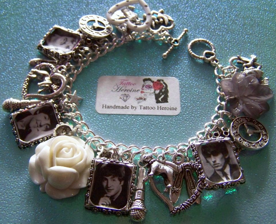 THE BEATLES*JOHN*P​AUL*GEORGE*RIN​GO** Charm Bracelet