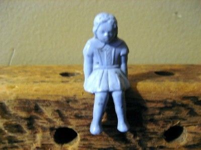 thomas toys seated girl blue hard plastic 