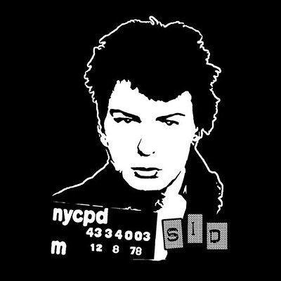 SID nyc mugshot pistols vicious punk rock SCREEN PRINTED Tshirts Crews 