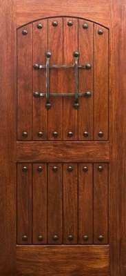 Mahogany RM1 Rustic Knotty Door 30X80 x 1 3/4