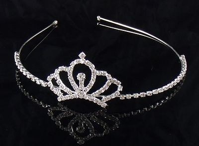 Wedding Bridal flower girls Children Kids Crystal Hair Band Headband 