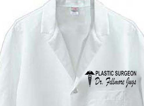   DOCTOR FILLMORE JUGS PLASTIC SURGEON REAL LAB COAT QUAL Halloween