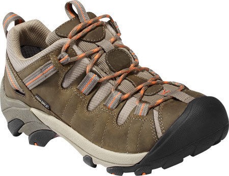 KEEN Womens Targhee II Waterproof Hiking Shoes [ Brindle / Nectarine ]