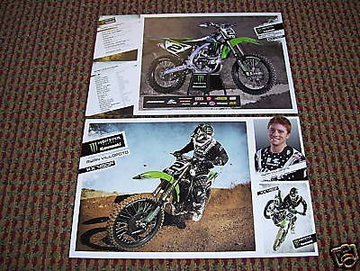 new ryan villopoto 2 kawasaki 2009 sx poster kx450f time