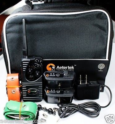 AETERTEK 550 Meter Remote 2 Dog Training Shock Rechargeable Collar 