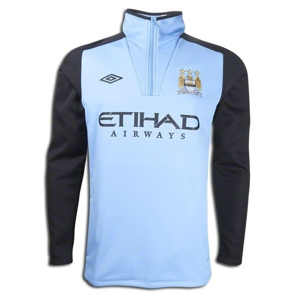 Umbro Manchester City 2012 2013 LS Training Soccer Top Brand New Sky 