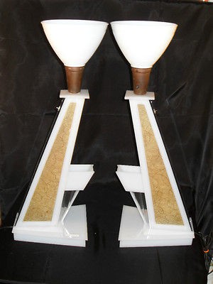 pair of moss leaning lena atomic age table lamps 168