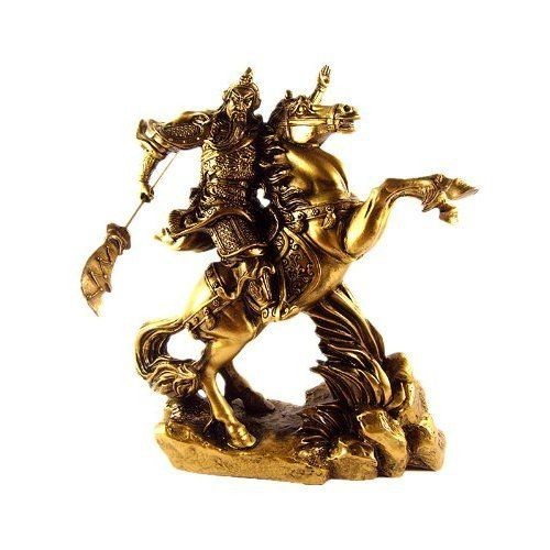 feng shui Kwan Kong (Guan Gong) on a Victory Horse statue or figurine