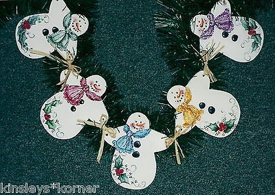 Primitive Wood Pattern   Snowman Garland   Designs by Carol Mays