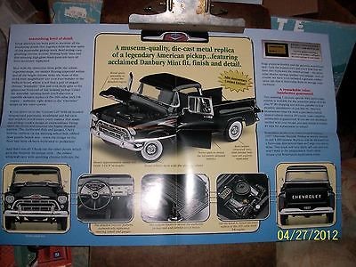 1957 chevrolet stepside pick up danbury mint color ad time