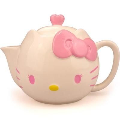   CERAMIC TEAPOT PINK BOW Easy Convenient Use Design Home / Office