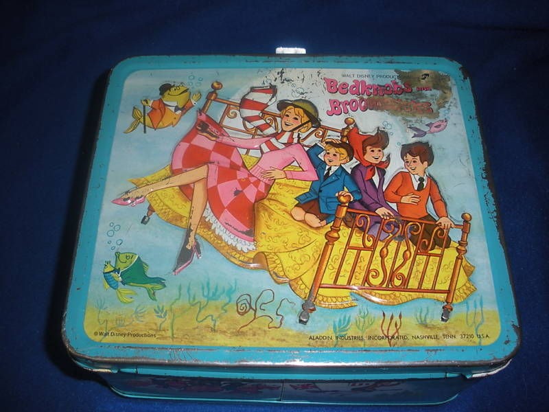 vintage 1972 bedknobs broomsticks metal lunchbox rare  