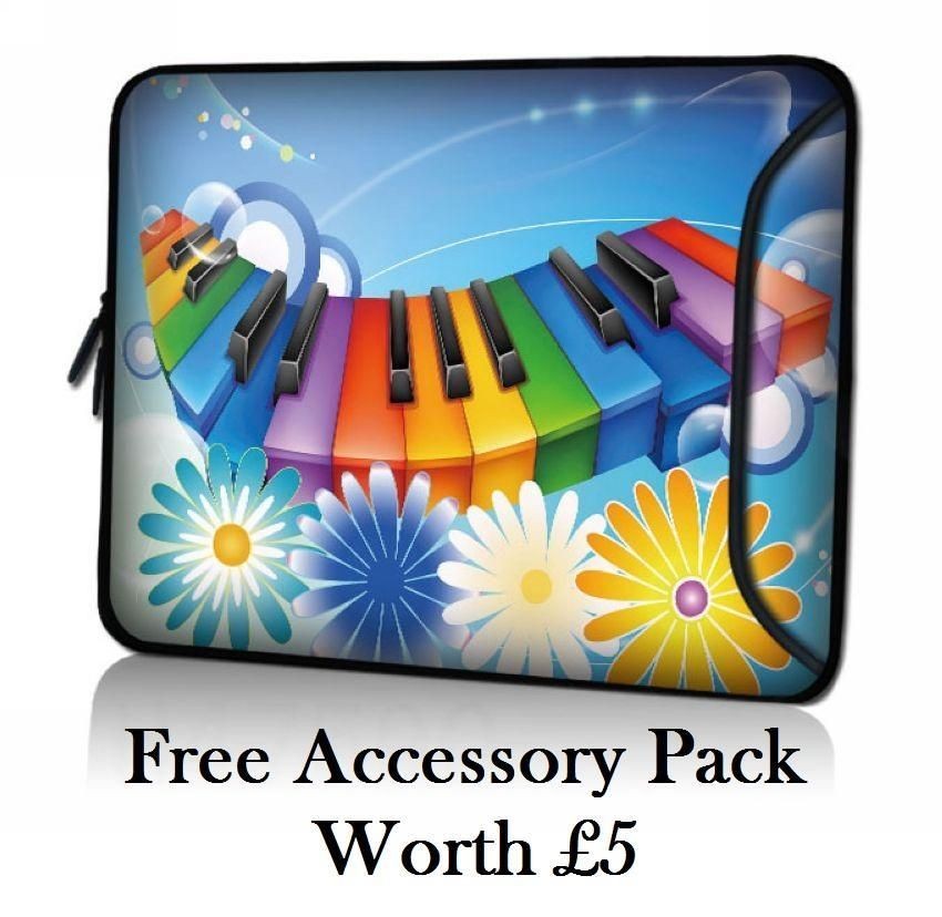 PIANO SLEEVE BAG CASE FITS KURIO 7 & BARBIE FASHION TABLET & £5 ACC 