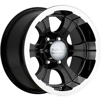 17 Black Devino 349 Wheels Rim 8x165.1 8 Lug Chevy GMC Dodge Ram 2500 