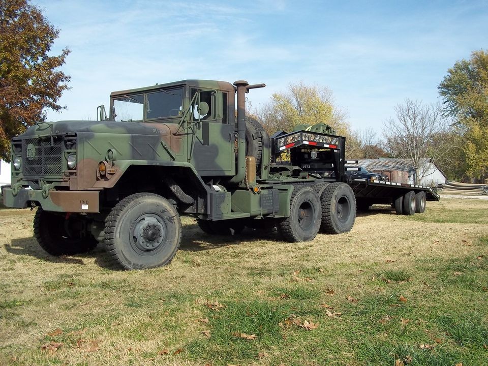 MILITARY TRUCK TRACTOR 5 TON M931 ARMY 6x6 CUMMINS LOG BACKHOE 