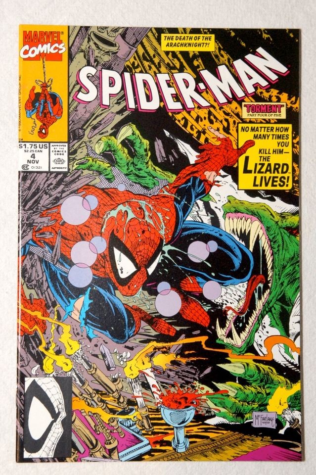 NOV 1990 SPIDER MAN THE LEGEND OF THE ARACHKNIGHT TORMENT PART 4 OF 