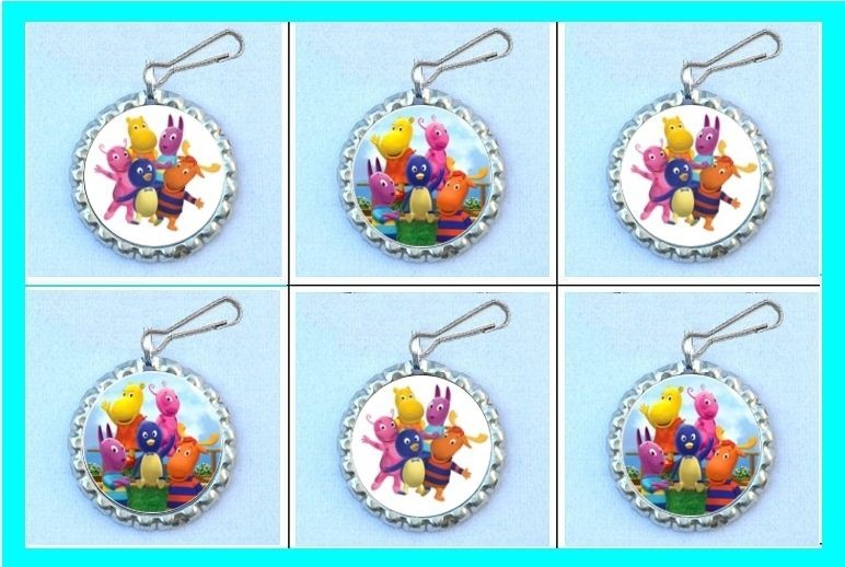   Backyardigans Bottle Cap Zipper Pulls Necklaces Party Favor Bag Gift