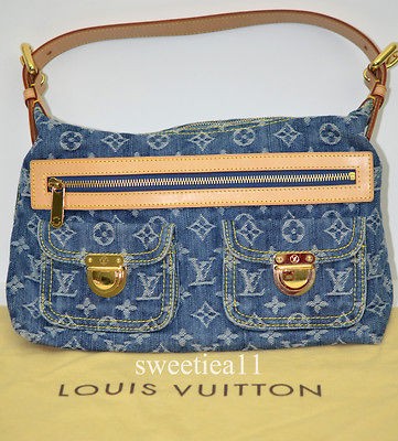 LOUIS VUITTON LV Monogram Denim BAGGY PM Shoulder / Tote Bag