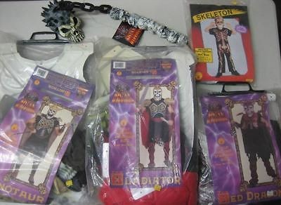   Lot of 5 Skull Warriors Costumes and 1 Accessory Gladiator, Minotaur