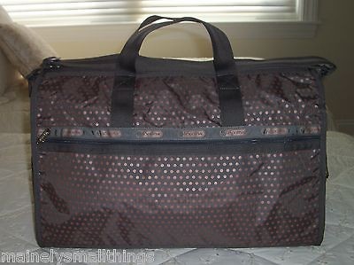 nwt lesportsac rosebud pink dots large weekender 7185 one day