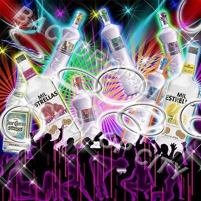 x8 club alcohol party hip hop background backdrop one