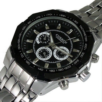   LUXURY QUALITY SPORT MEN FASHION STAINLESS STEEL WRIST WATCH MWB84