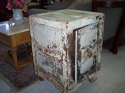 Antique steel safe floor safe 1800s works great Farrel .Herring & co 